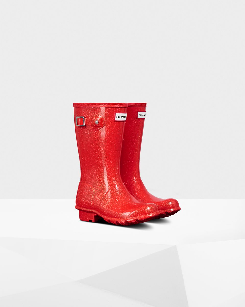 Kids Hunter Original Big Starcloud | Rain Boots Orange Red | NZ-43205-NFLQ